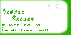 viktor kaiser business card